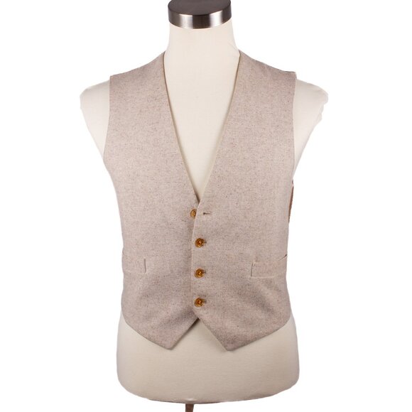 ACNE STUDIOS Beige Gold Wool Blend Vest - Picture 1 of 9